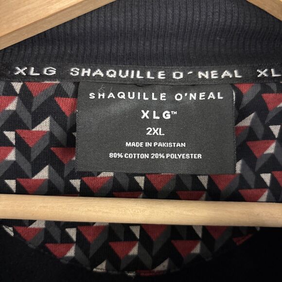 Shaquille O’Neal XLG Red Geometric Print Casual Jacket Full Zip Size 2XL NWT - Picture 2 of 5
